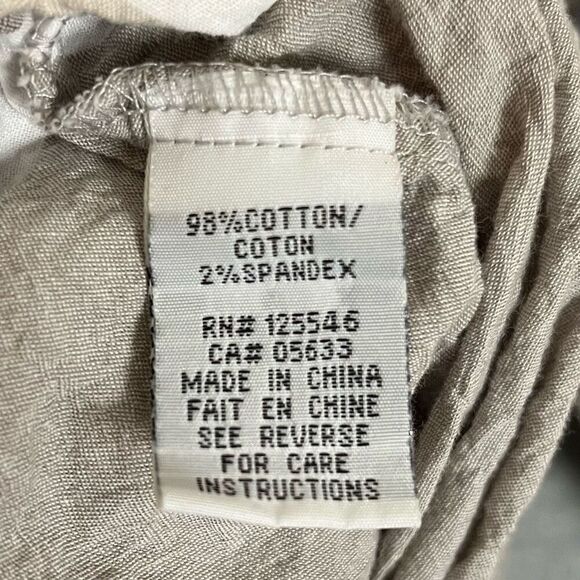 Habitat Lagenlook Artsy Tunic Top Women's Medium Taupe Gray Swing Striped Funky - Picture 11 of 13